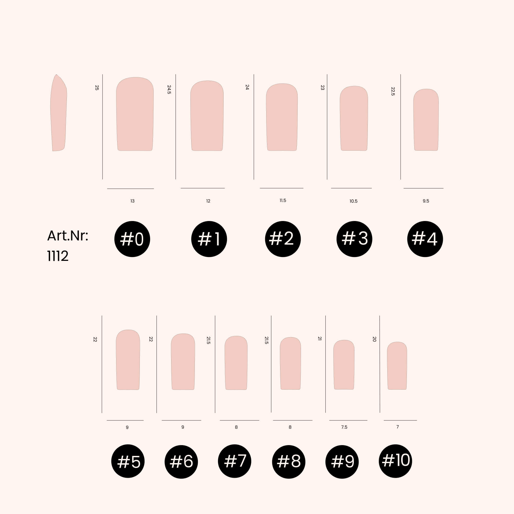 Soft Gel Nail Tips Square Shape (pose américaine) 500 en coffret