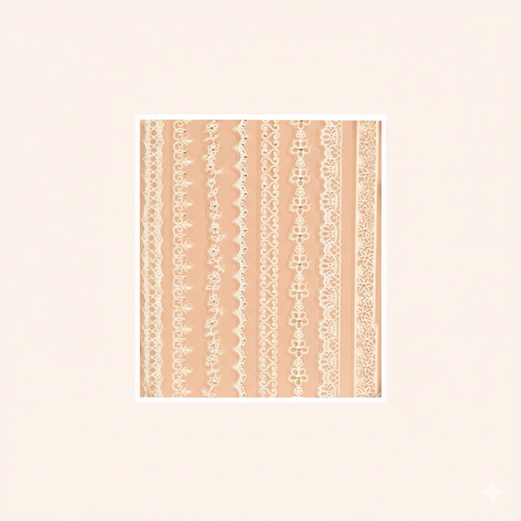 Nail Sticker Princess Lace White