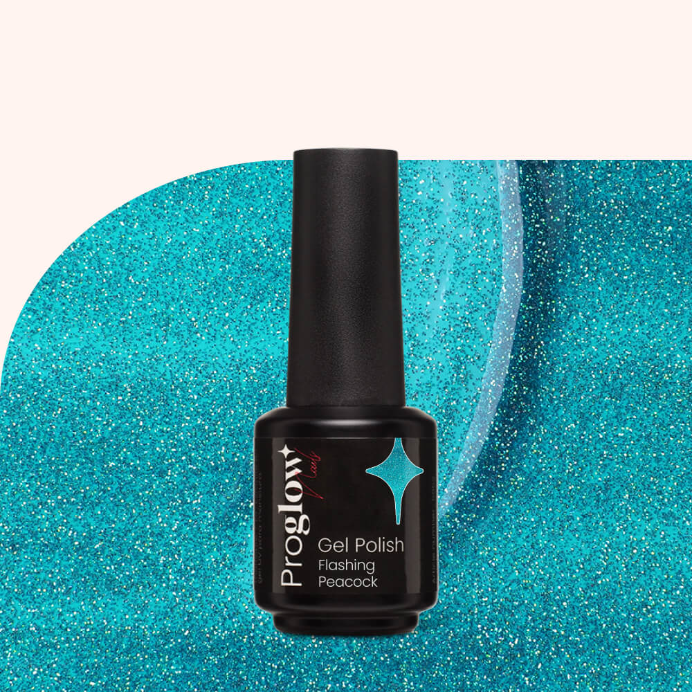 Gel Polish Flashing Blue Peacock