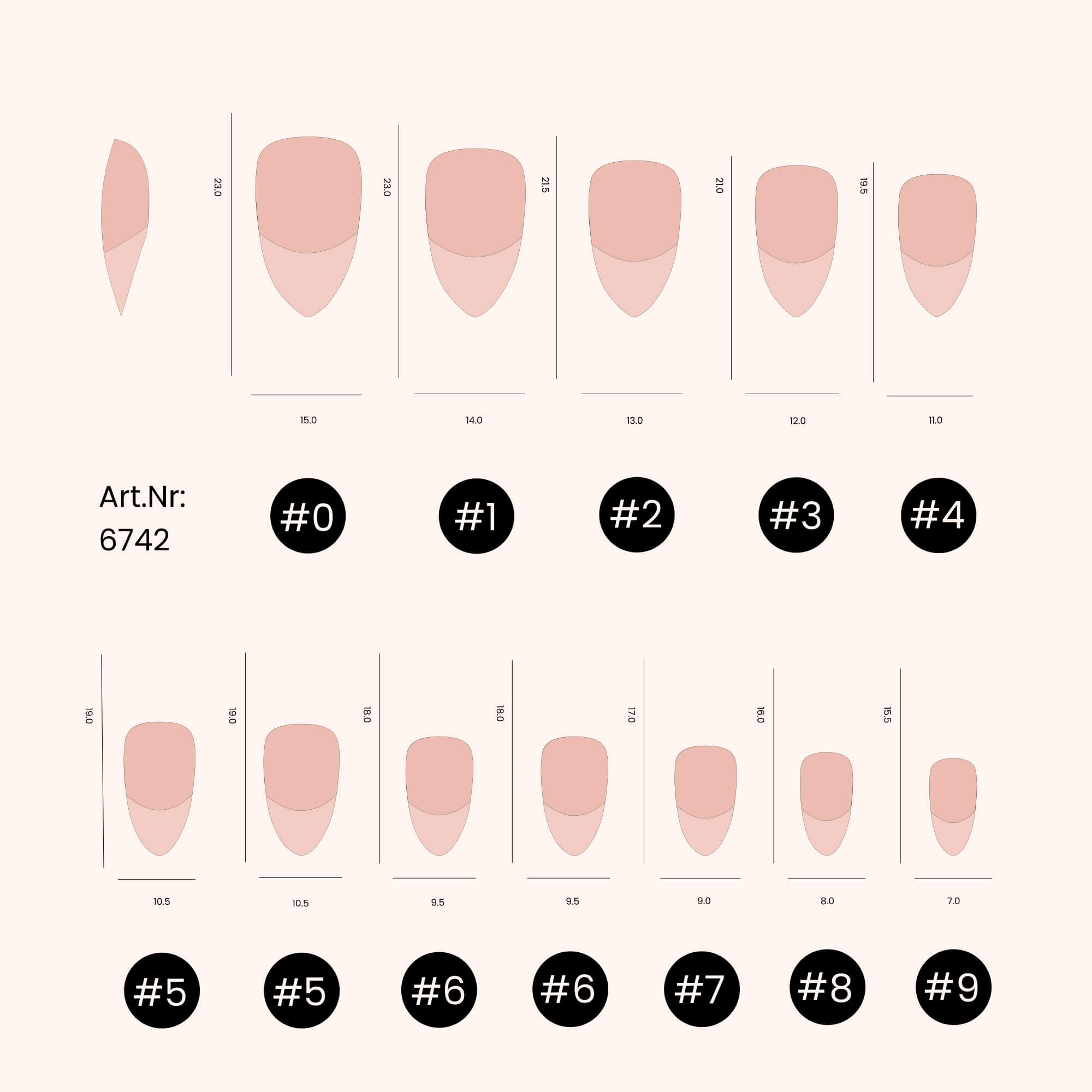 Soft Gel Nail Tips Half Buffed Short Almond Shape 504