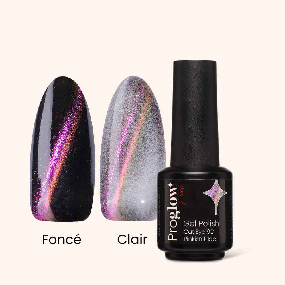 gel polish cat eye 9d pinkish lilac