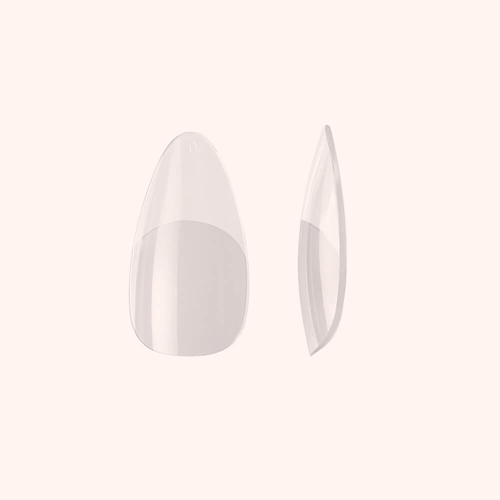 Soft Gel Nail Tips Half Buffed Long Almond Shape 504