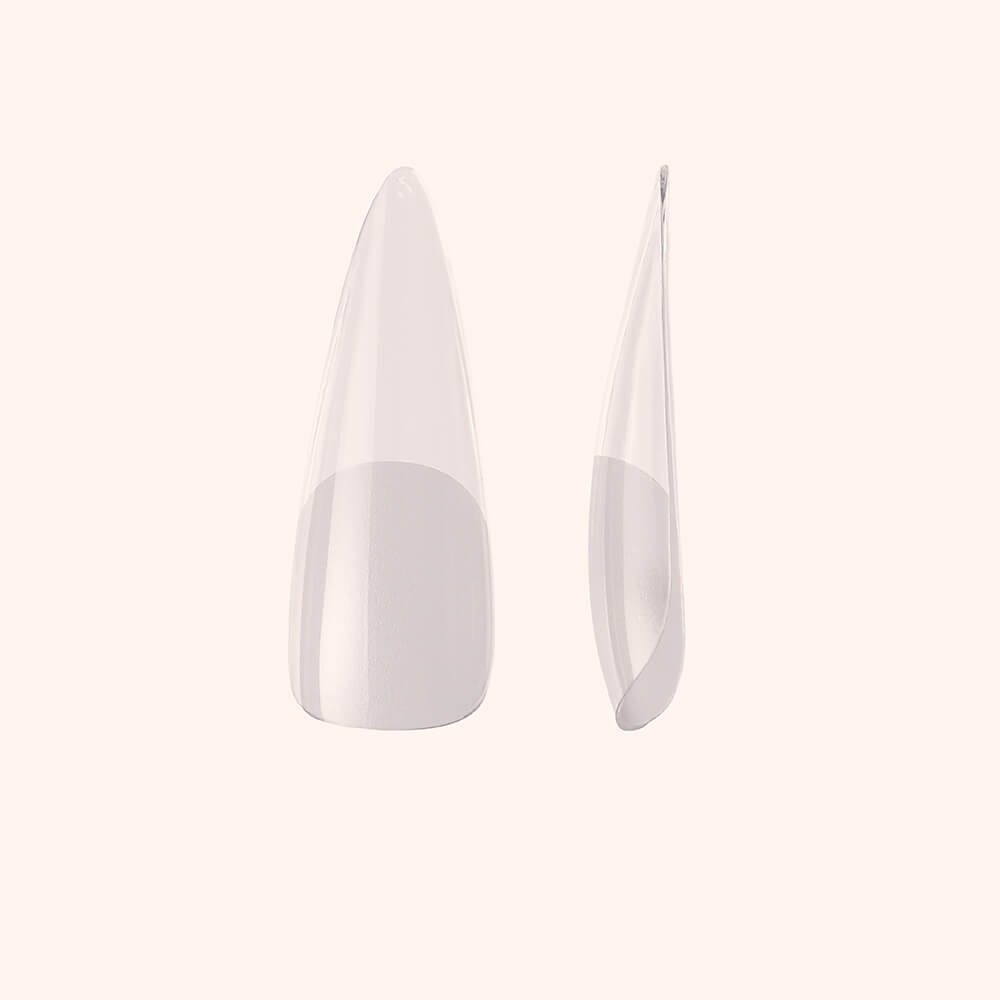 Soft Gel Nail Tips Half Buffed Stiletto Shape 504