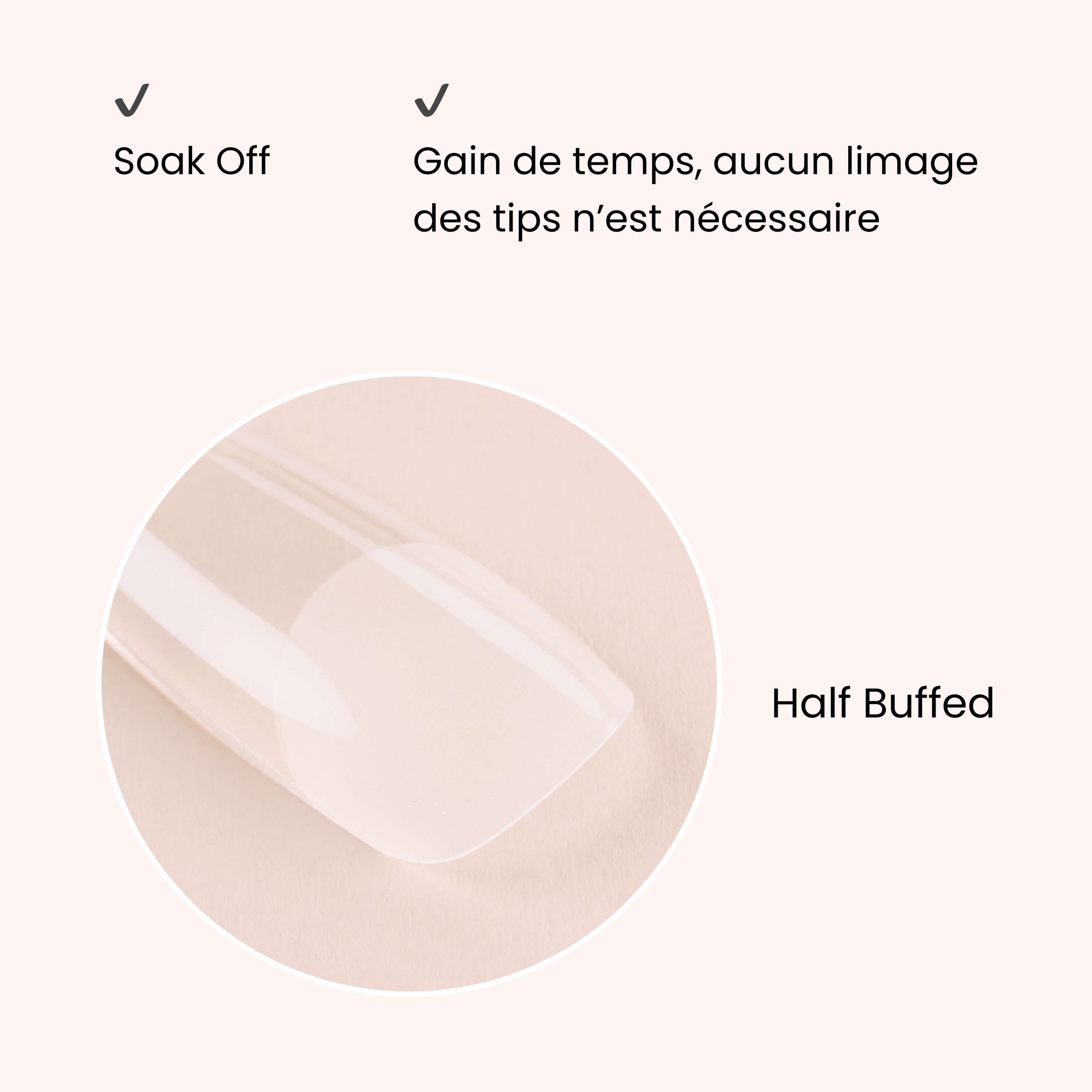 Soft Gel Nail Tips Half Buffed Coffin Shape 504