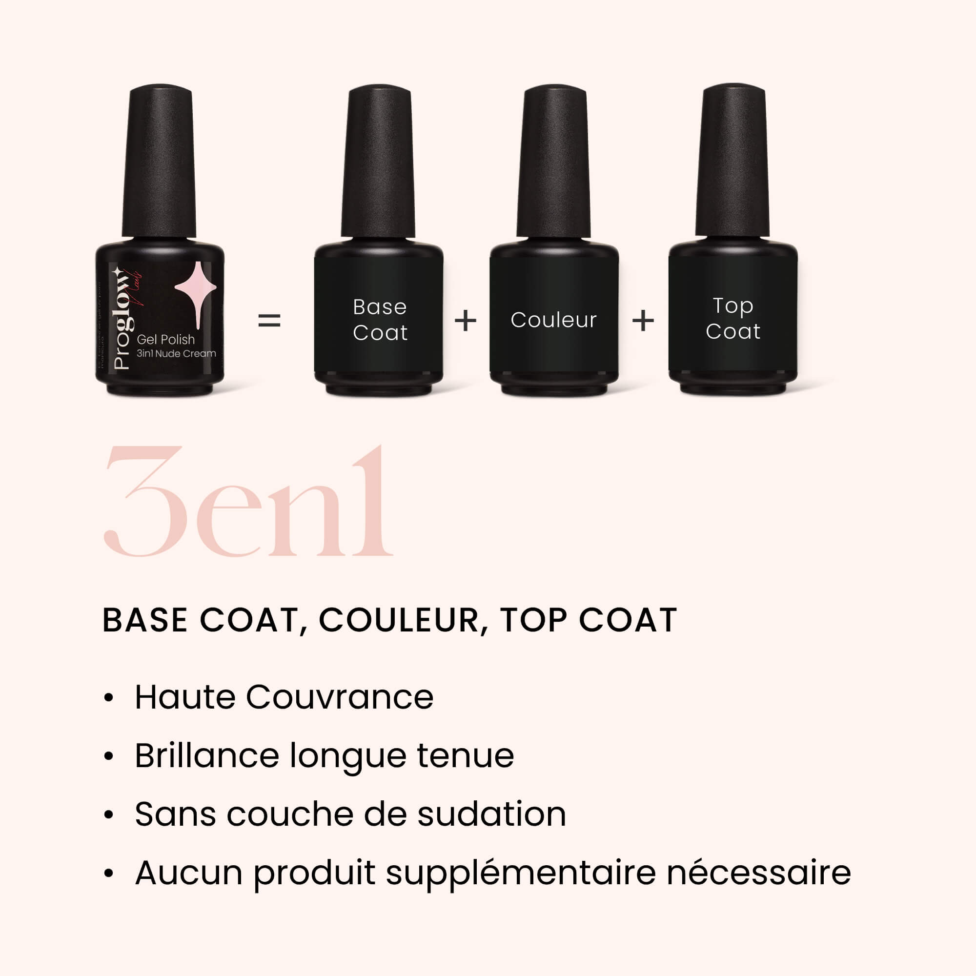 Gel Polish VSP 3in1 No Wipe Nude Cream