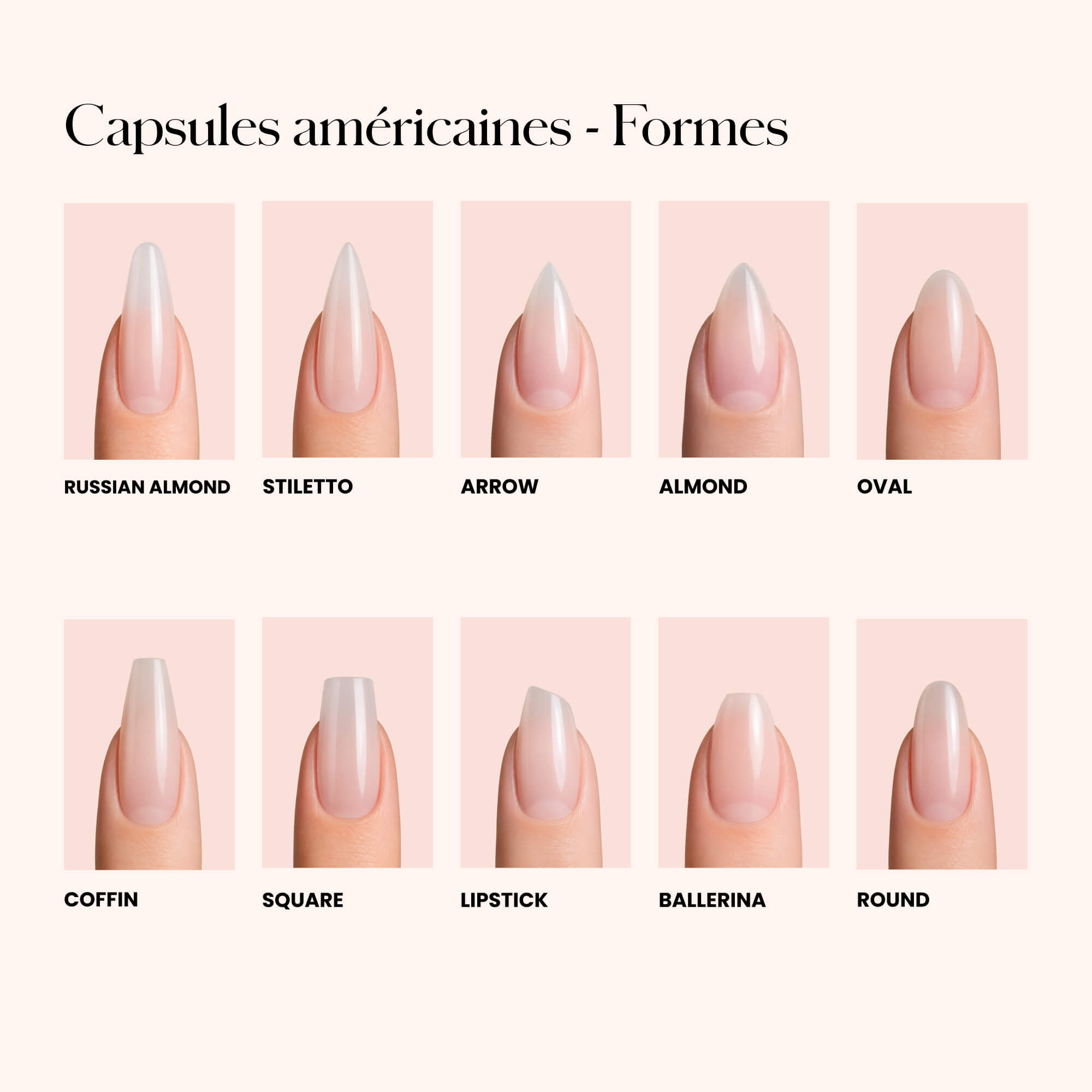 Soft Gel Nail Tips C-Curve Medium Stiletto 600
