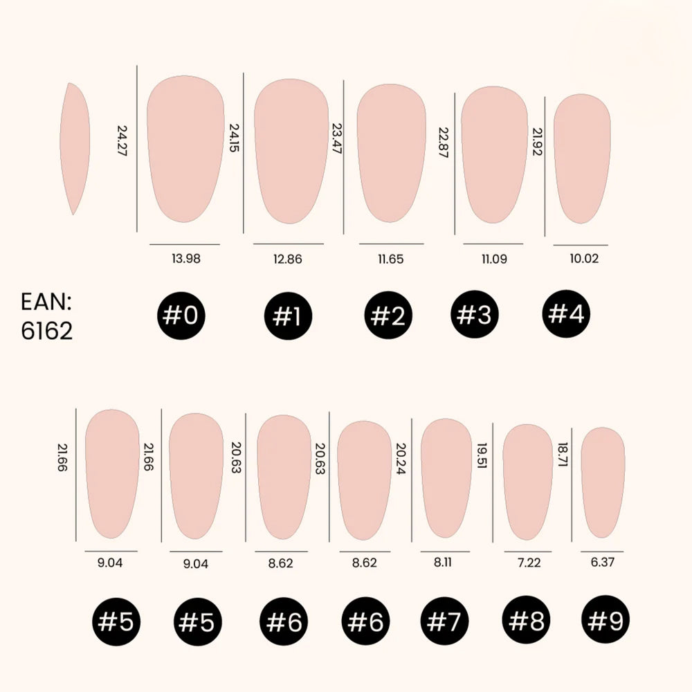Soft Gel Nail Tips Medium Oval 500 pièces